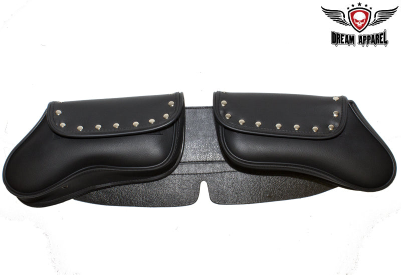 Studded Motorcycle Windshield Bag LeatherVendor